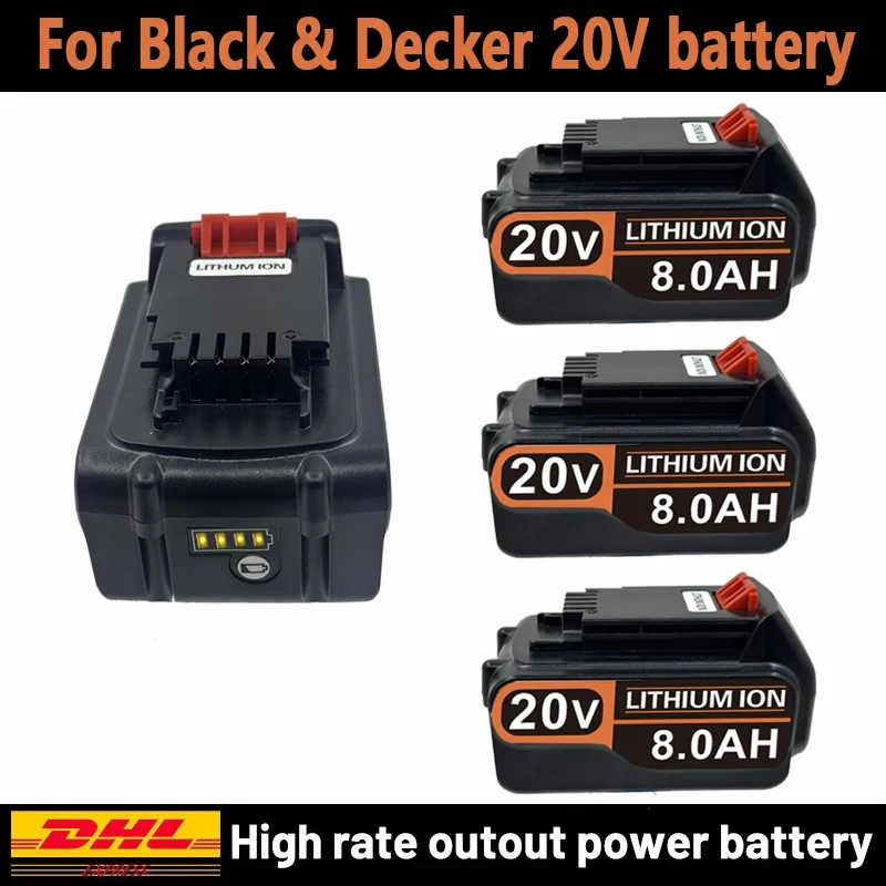 Black+Decker Tool 20V Max - 18V 3.0Ah 4.0Ah BL2018 Replacement for