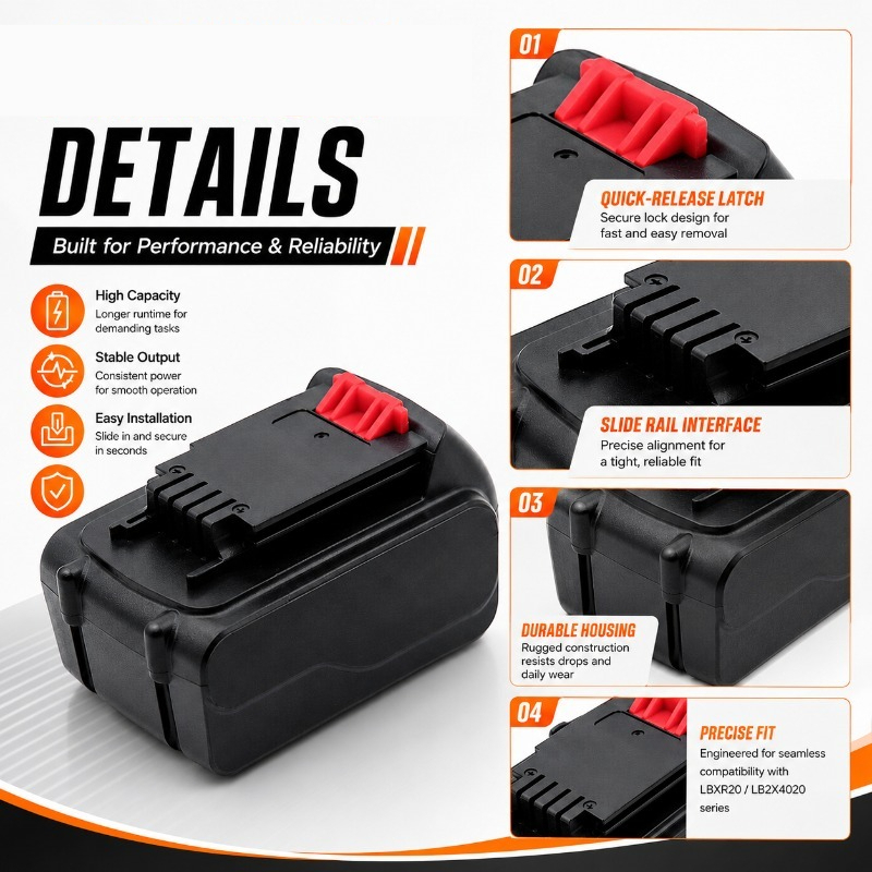 20V Max 6.0Ah Lithium-Ion Repl - Black+Decker Tool 20V Max review and price
