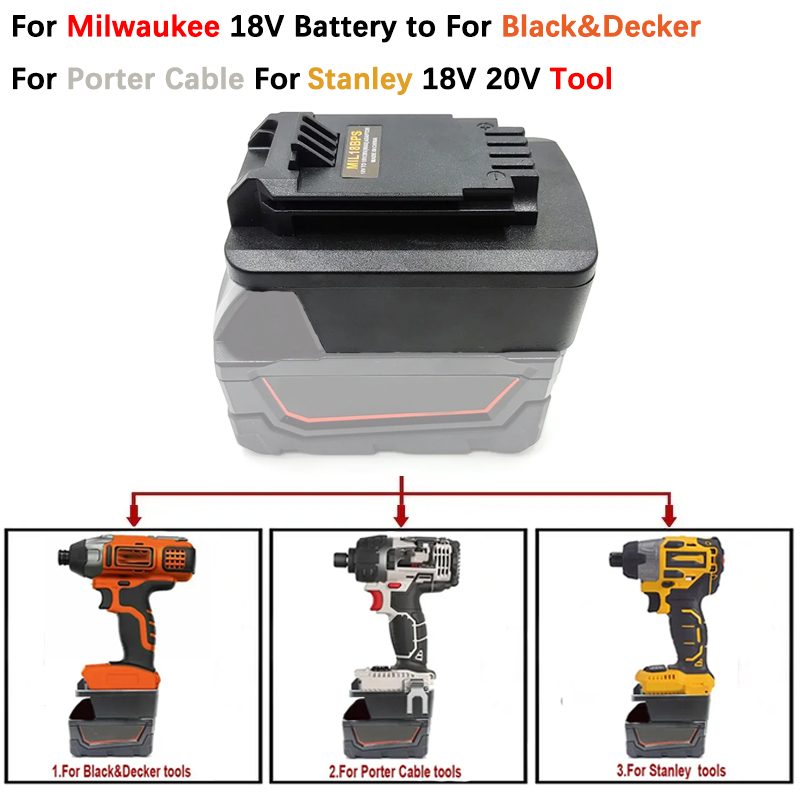 MIL18BPS Battery Adapter For M - Black+Decker Tool 20V Max review and price