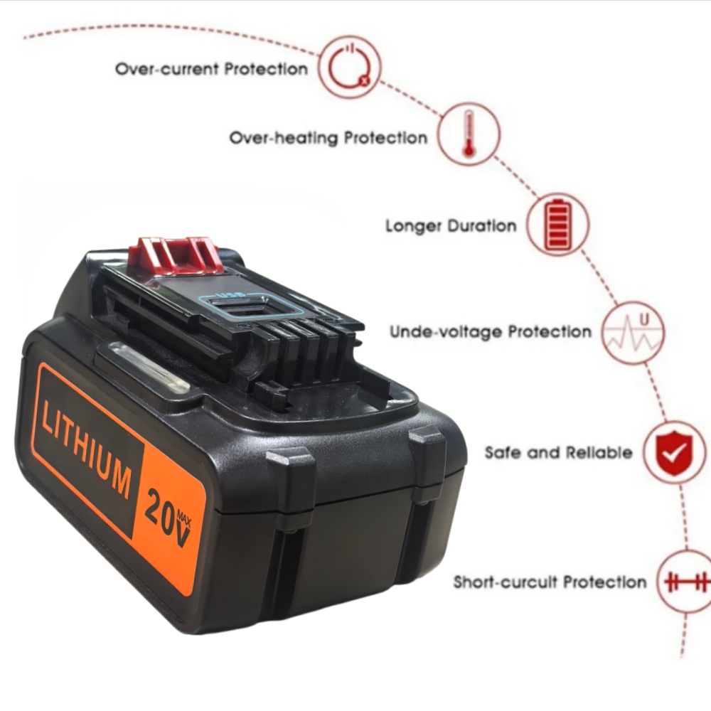 8Ah High Capacity Replacement  - Black+Decker Tool 20V Max review and price